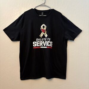 Arizona Cardinals NFL black short sleeve salute to service men's tshirt XL